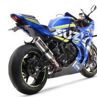 Exhaust compatible with Suzuki GSX-R1000 R 2021-2025, M3 Titanium Natural, Slip-on exhaust including removable db killer and link pipe, EPA-compliant 