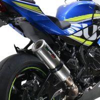Exhaust compatible with Suzuki GSX-R1000 R 2021-2025, M3 Titanium Natural, Slip-on exhaust including removable db killer and link pipe, EPA-compliant 