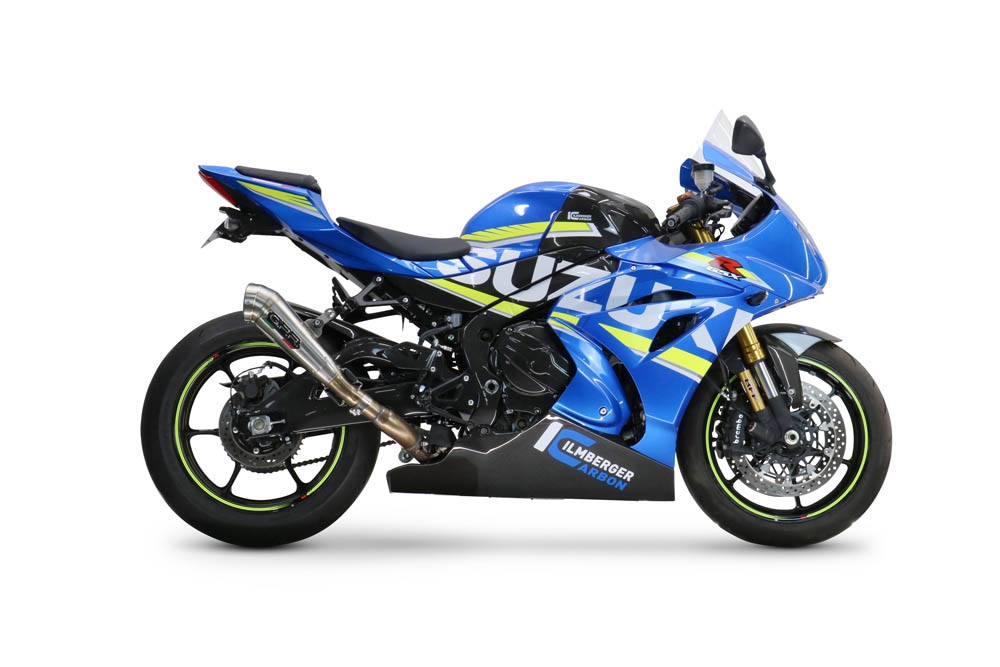 Exhaust compatible with Suzuki GSX-R1000 R 2021-2025, Powercone Evo, Slip-on exhaust including removable db killer and link pipe, EPA-compliant 