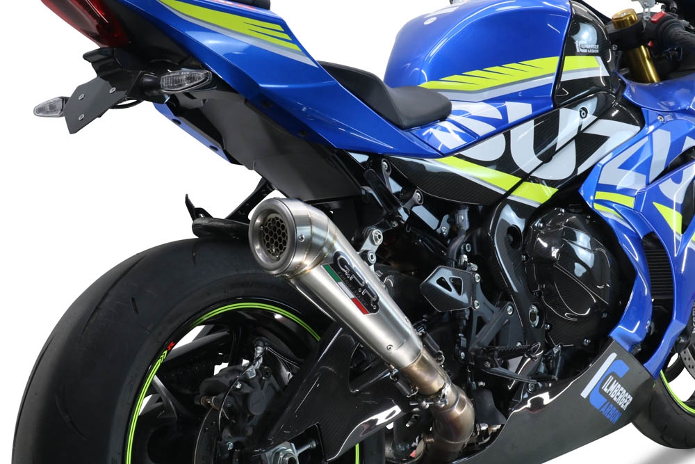 Exhaust compatible with Suzuki GSX-R1000 R 2021-2025, Powercone Evo, Slip-on exhaust including removable db killer and link pipe, EPA-compliant 