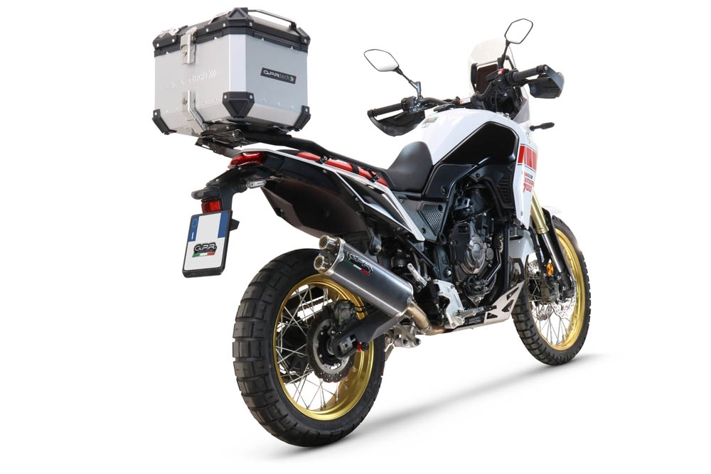 Top case GPR TECH compatible with  Yamaha Tenere 700 2019/2020 e4 GPR TECH Top case in aluminum, silver color, including roof rack and specific plate Capacity 55 LT.