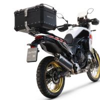 Top case GPR TECH compatible with  Yamaha Tenere 700 2021/2024 e5 GPR TECH Top case in aluminum, silver color, including roof rack and specific plate Capacity 55 LT.
