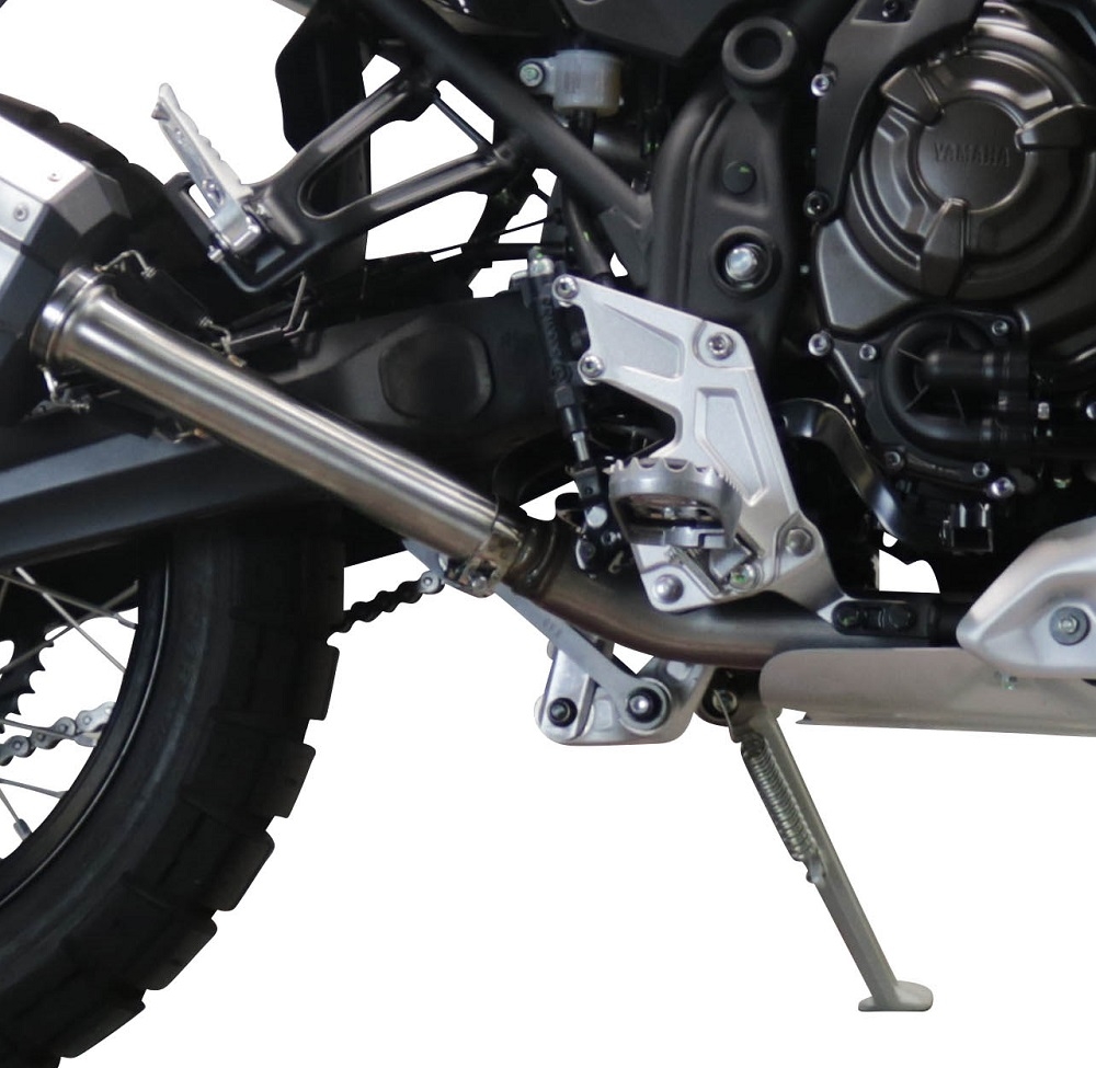 Exhaust compatible with Yamaha Tenere 700 2019-2020, Albus Evo4, Slip-on exhaust including removable db killer and link pipe, EPA-compliant 