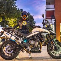 Exhaust compatible with Triumph Tiger 900 2020-2023, Albus Evo4, Slip-on exhaust including removable db killer and link pipe, EPA-compliant 