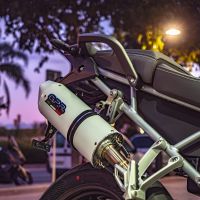 Exhaust compatible with Triumph Tiger 900 2020-2023, Albus Evo4, Slip-on exhaust including removable db killer and link pipe, EPA-compliant 