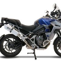 Exhaust compatible with Triumph Tiger 1200 Gt - Rally 2022-2024, Albus Evo4, Slip-on exhaust including removable db killer and link pipe, EPA-compliant 