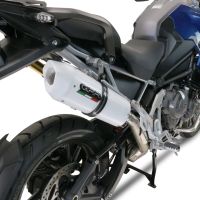 Exhaust compatible with Triumph Tiger 1200 Gt - Rally 2022-2024, Albus Evo4, Slip-on exhaust including removable db killer and link pipe, EPA-compliant 