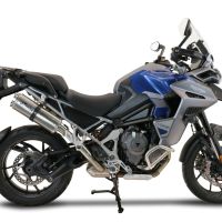 Exhaust compatible with Triumph Tiger 1200 Gt - Rally 2022-2024, Dual Inox, Slip-on exhaust including removable db killer and link pipe, EPA-compliant 