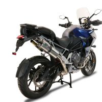 Exhaust compatible with Triumph Tiger 1200 Gt - Rally 2022-2024, Dual Inox, Slip-on exhaust including removable db killer and link pipe, EPA-compliant 