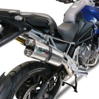 Exhaust compatible with Triumph Tiger 1200 Gt - Rally 2022-2024, Dual Inox, Slip-on exhaust including removable db killer and link pipe, EPA-compliant 