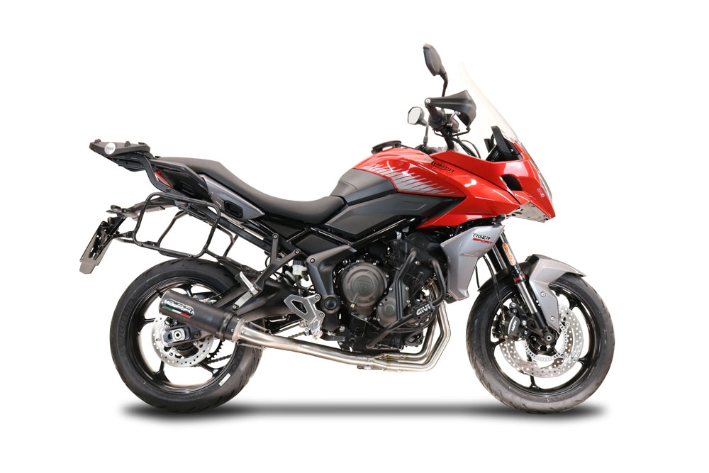 Exhaust compatible with Triumph Tiger Sport 660 2022-2024, M3 Black Titanium, Full system exhaust, including removable db killer 