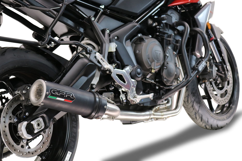 Exhaust compatible with Triumph Tiger Sport 660 2022-2024, M3 Black Titanium, Full system exhaust, including removable db killer 