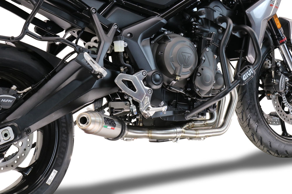 Exhaust compatible with Triumph Trident 660 2021-2024, Deeptone Inox, Full system exhaust, including removable db killer 
