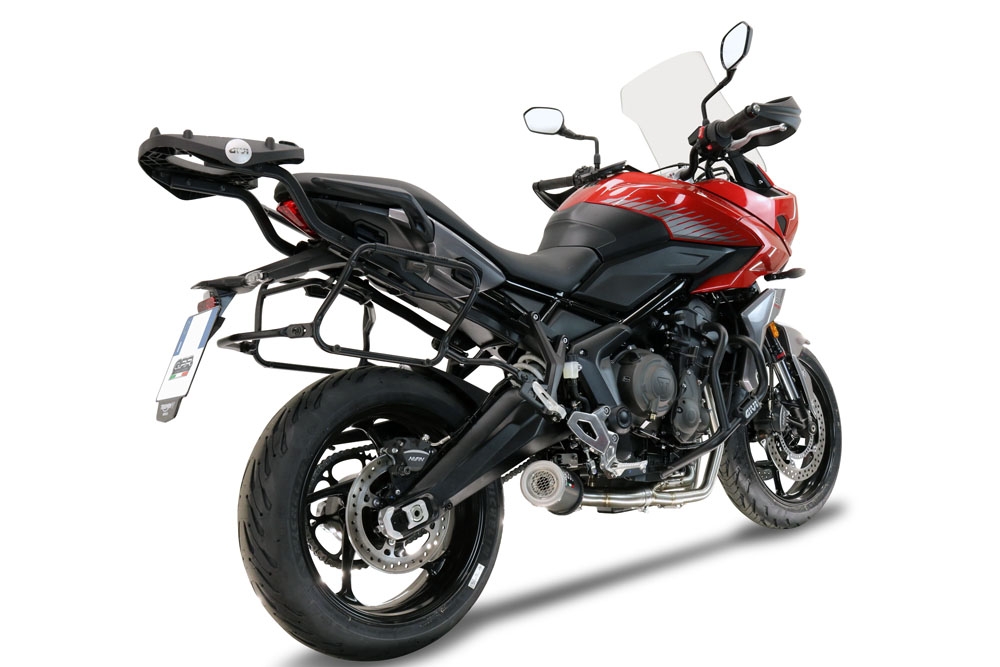 Exhaust compatible with Triumph Tiger Sport 660 2022-2024, M3 Black Titanium, Full system exhaust, including removable db killer 