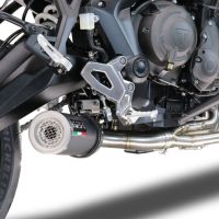 Exhaust compatible with Triumph Tiger Sport 660 2022-2024, M3 Black Titanium, Full system exhaust, including removable db killer 