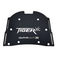 GPR TECH compatible with  Triumph Tiger 800 2011/2016 e3 GPR TECH Specific fitting plate Top Case ALPITECH 35 LT compatible with original luggage rack,stainless steel made with 4 anchor points