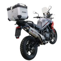Top case GPR TECH compatible with  Triumph Tiger 900 2020/2023 e5 GPR TECH Top case in aluminum, silver color with specific plate included Capacity 35 LT.