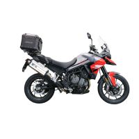 Top case GPR TECH compatible with  Triumph Tiger 850 Sport 2020/2024 e5 GPR TECH Top case in aluminum, black color with specific plate included Capacity 35 LT.