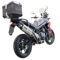 Top case GPR TECH compatible with  Triumph Tiger 900 2020/2023 e5 GPR TECH Top case in aluminum, black color with specific plate included Capacity 35 LT.