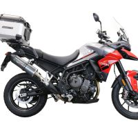 Top case GPR TECH compatible with  Triumph Tiger 1200 Gt - Rally 2022/2024 e5 GPR TECH Top case in aluminum, silver color with specific plate included Capacity 55 LT.