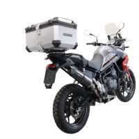 Top case GPR TECH compatible with  Triumph Tiger 900 2020/2023 e5 GPR TECH Top case in aluminum, silver color with specific plate included Capacity 45 LT.
