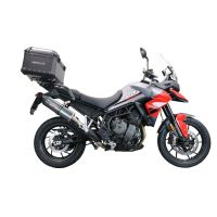 Top case GPR TECH compatible with  Triumph Tiger 900 2020/2023 e5 GPR TECH Top case in aluminum, black color with specific plate included Capacity 55 LT.