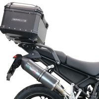 Top case GPR TECH compatible with  Triumph Tiger 1200 Gt - Rally 2022/2024 e5 GPR TECH Top case in aluminum, black color with specific plate included Capacity 55 LT.
