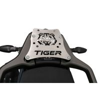 GPR TECH compatible with  Triumph Tiger 900 2020/2023 e5 GPR TECH SPECIFIC TITANIUM PLATE TOP CASE-ALPITECH 35/55 LT compatible with original luggage rack,titanium made with 4 anchor points