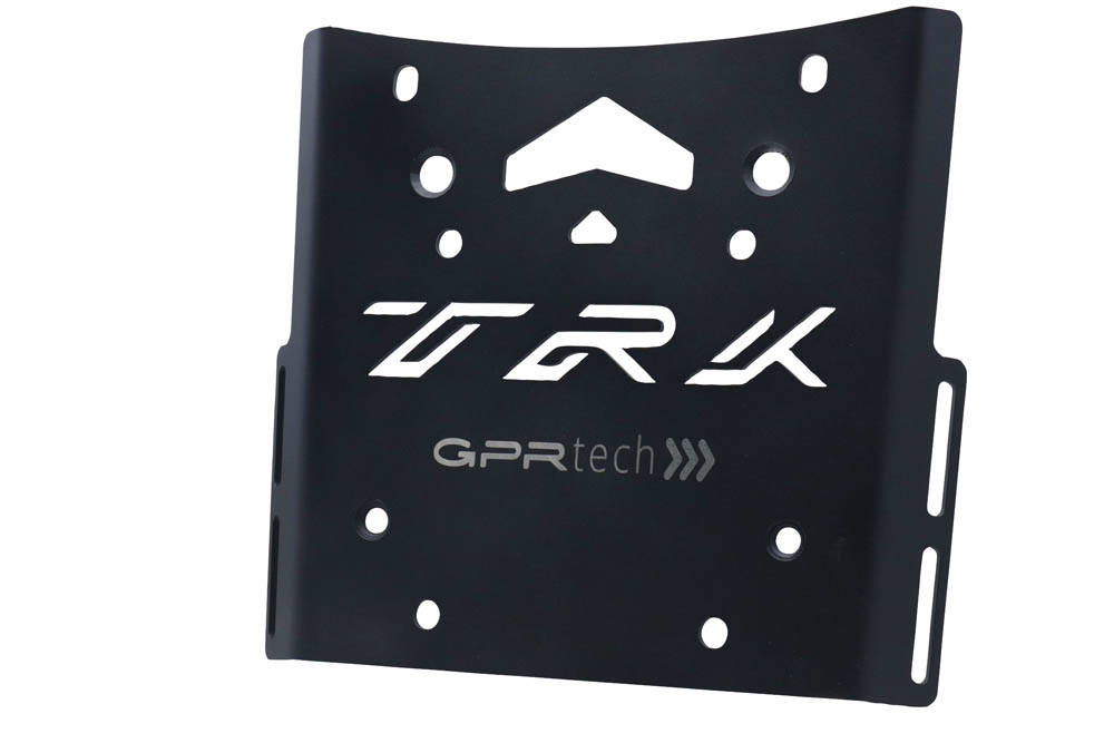 Top case GPR TECH compatible with  Benelli Trk 502 2021/2024 e5 GPR TECH Top case in aluminum, silver color with specific plate included Capacity 55 LT.