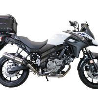 Top case GPR TECH compatible with  Suzuki V-Strom Dl 1000 2017/2019 e4 GPR TECH Top case in aluminum, silver color with specific plate included Capacity 35 LT.