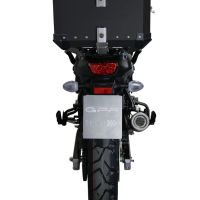 Top case GPR TECH compatible with  Suzuki V-Strom 1050 Xt/De 2020/2024 e5 GPR TECH Top case in aluminum, silver color with specific plate included Capacity 35 LT.