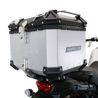 Top case GPR TECH compatible with  Suzuki V-Strom 1050 Xt/De 2020/2024 e5 GPR TECH Top case in aluminum, silver color with specific plate included Capacity 35 LT.