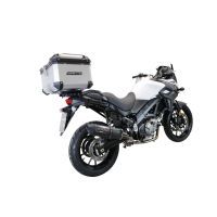Top case GPR TECH compatible with  Suzuki V-Strom Dl 650 2012/2016 e3 GPR TECH Top case in aluminum, silver color with specific plate included Capacity 55 LT.