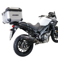 Top case GPR TECH compatible with  Suzuki V-Strom Dl 1000 2017/2019 e4 GPR TECH Top case in aluminum, silver color with specific plate included Capacity 55 LT.