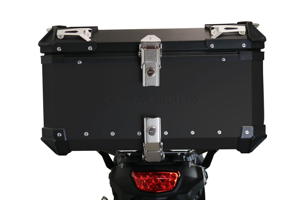 Top case GPR TECH compatible with  Suzuki V-Strom Dl 650 2012/2016 e3 GPR TECH Top case in aluminum, black color with specific plate included Capacity 55 LT.