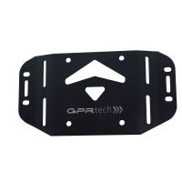 GPR TECH compatible with  Kawasaki Gtr 1400 2007/2009 GPR TECH Specific fitting plate Top Case ALPITECH 55 LT compatible with original luggage rack,stainless steel made with 4 anchor points