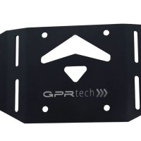 GPR TECH compatible with  Kawasaki Gtr 1400 2010/2014 GPR TECH Specific fitting plate Top Case ALPITECH 35 LT compatible with original luggage rack,stainless steel made with 4 anchor points