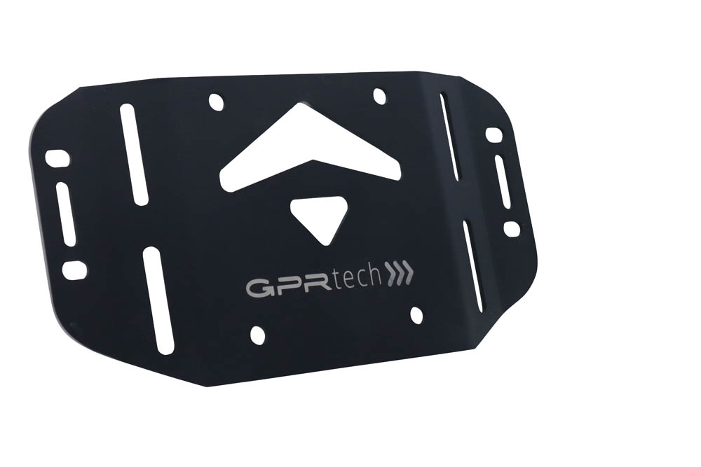Top case GPR TECH compatible with  Kawasaki Versys 1000 i.e. 2021/2024 e5 GPR TECH Top case in aluminum, silver color with specific plate included Capacity 55 LT.