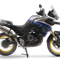 Exhaust compatible with Voge 525DSX 2023-2024, Dual Inox, Slip-on exhaust including removable db killer and link pipe, EPA-compliant 