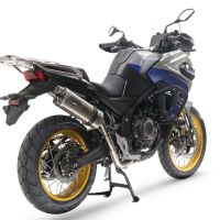 Exhaust compatible with Voge 525DSX 2023-2024, Dual Inox, Slip-on exhaust including removable db killer and link pipe, EPA-compliant 