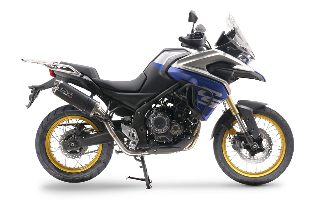Exhaust compatible with Voge 525DSX 2023-2024, Dual Poppy, Slip-on exhaust including removable db killer and link pipe, EPA-compliant 