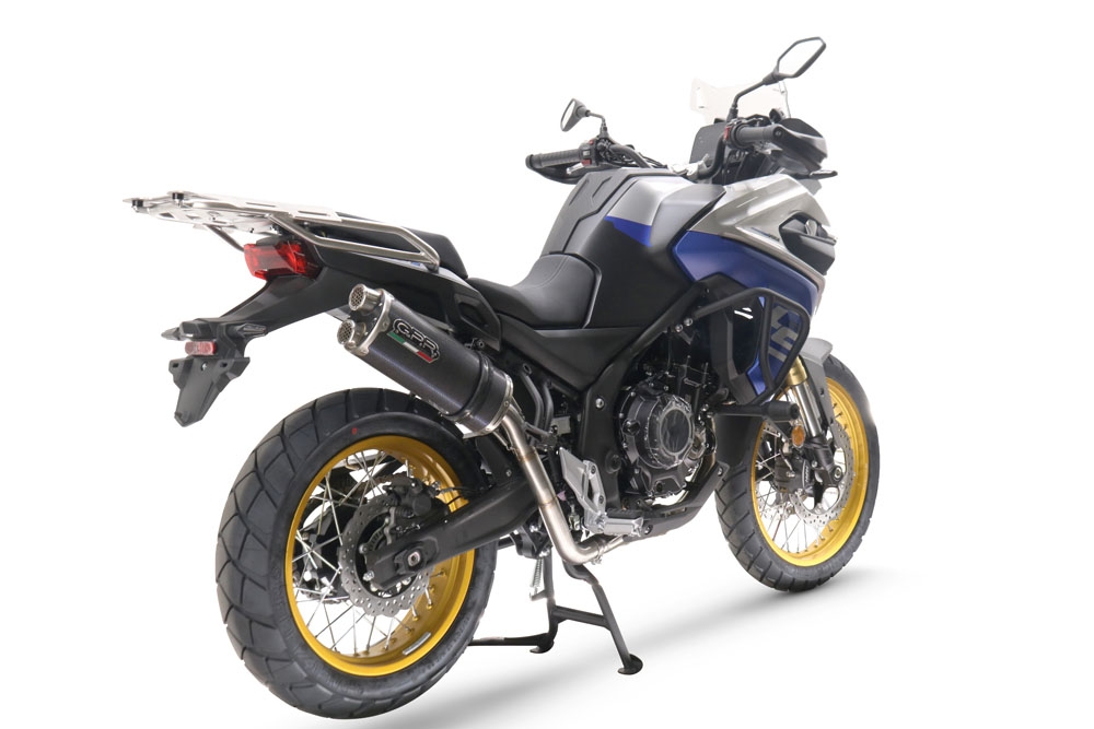Exhaust compatible with Voge 525DSX 2023-2024, Dual Poppy, Slip-on exhaust including removable db killer and link pipe, EPA-compliant 