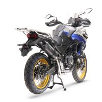 Exhaust compatible with Voge 525DSX 2023-2024, Furore Evo4 Nero, Slip-on exhaust including removable db killer and link pipe, EPA-compliant 