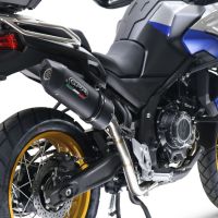 Exhaust compatible with Voge 525DSX 2023-2024, Furore Evo4 Nero, Slip-on exhaust including removable db killer and link pipe, EPA-compliant 