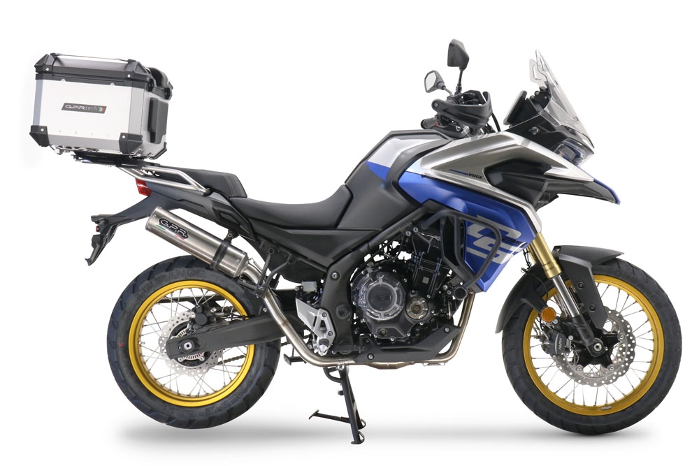 Exhaust compatible with Voge 525DSX 2023-2024, M3 Inox , Slip-on exhaust including removable db killer and link pipe, EPA-compliant 