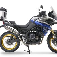 Exhaust compatible with Voge 525DSX 2023-2024, M3 Inox , Slip-on exhaust including removable db killer and link pipe, EPA-compliant 