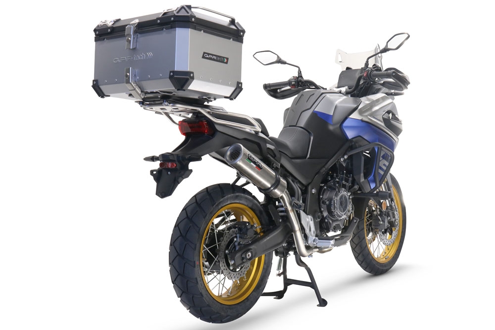 Exhaust compatible with Voge 525DSX 2023-2024, M3 Inox , Slip-on exhaust including removable db killer and link pipe, EPA-compliant 