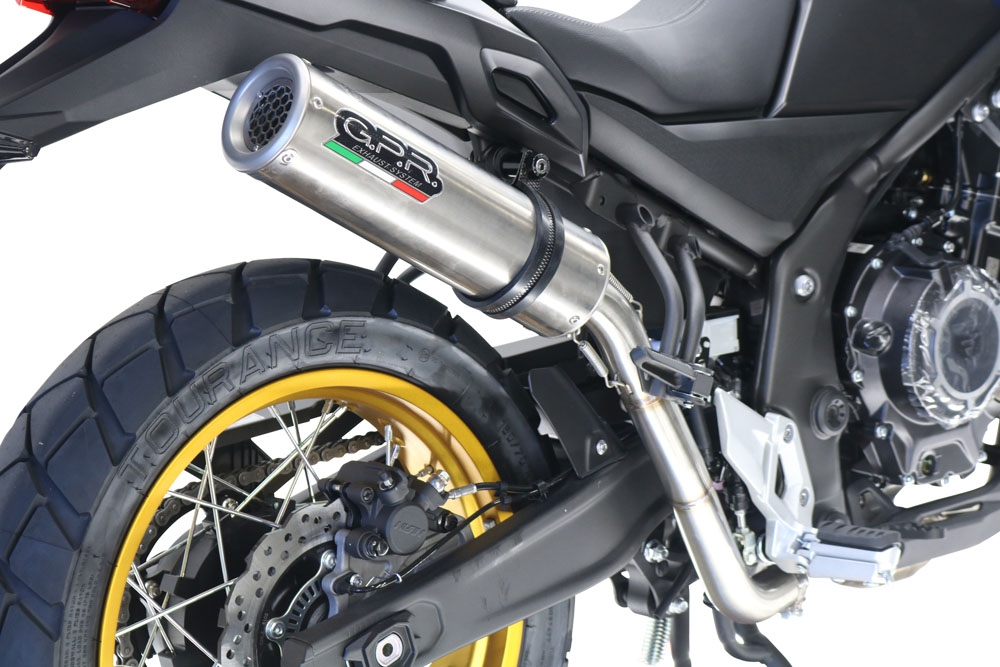 Exhaust compatible with Voge 525DSX 2023-2024, M3 Inox , Slip-on exhaust including removable db killer and link pipe, EPA-compliant 