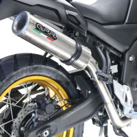 Exhaust compatible with Voge 525DSX 2023-2024, M3 Inox , Slip-on exhaust including removable db killer and link pipe, EPA-compliant 