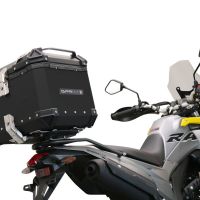 Top case GPR TECH compatible with  Voge 300Rally 2022/2024 e5 GPR TECH Top case in aluminum, black color with specific plate included Capacity 35 LT.